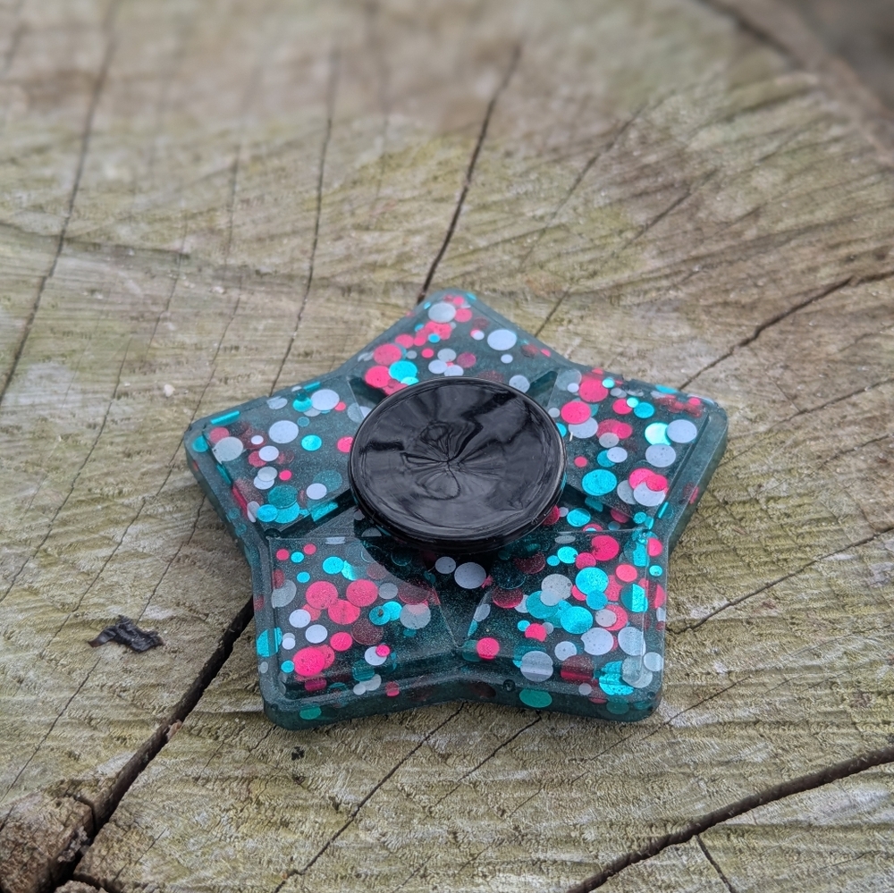Star-Shaped Glitter Fidget Spinner Toy